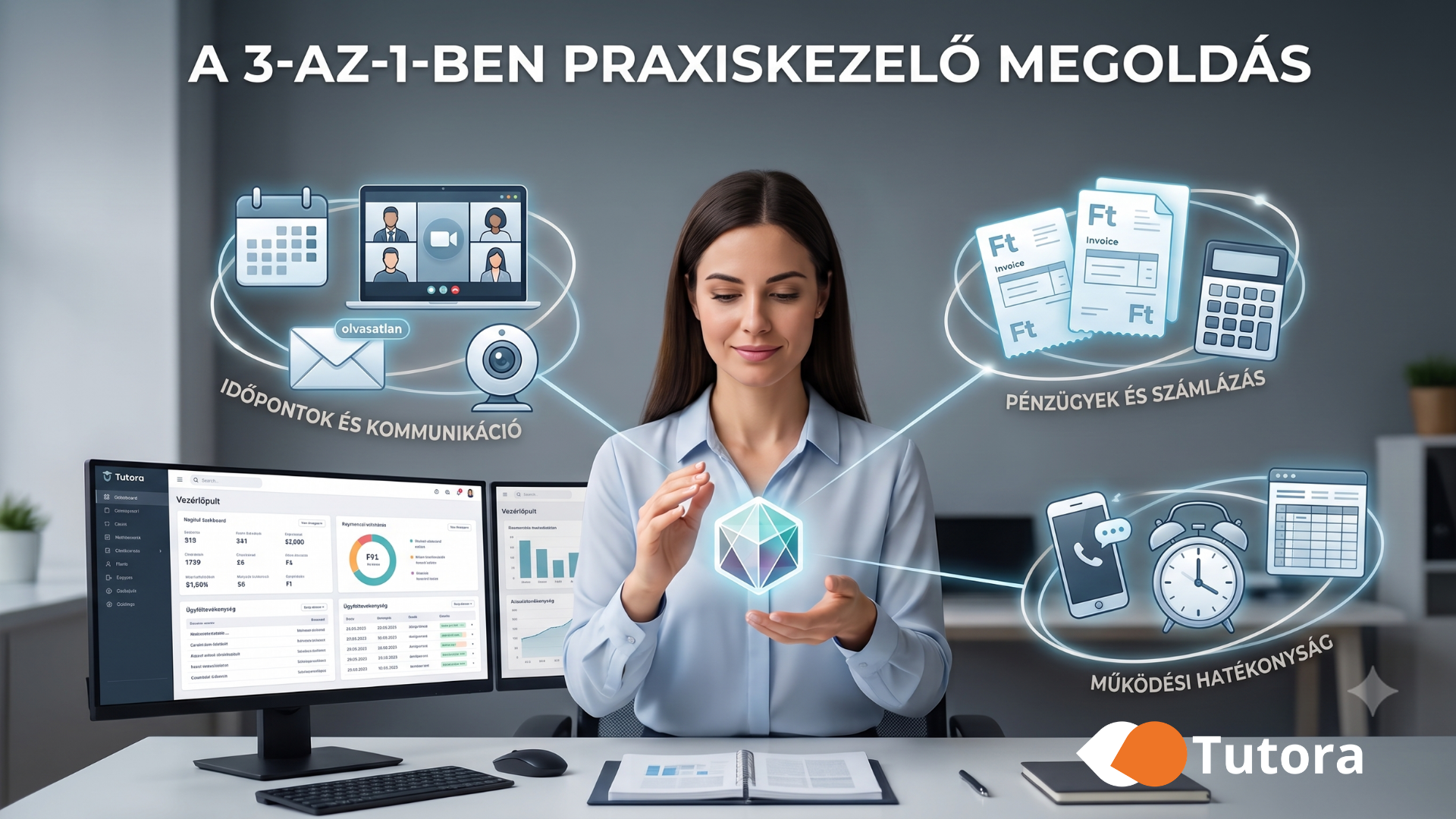 Naptárnézet egy képernyőn, foglalt és szabad időpontokkal jelölve.