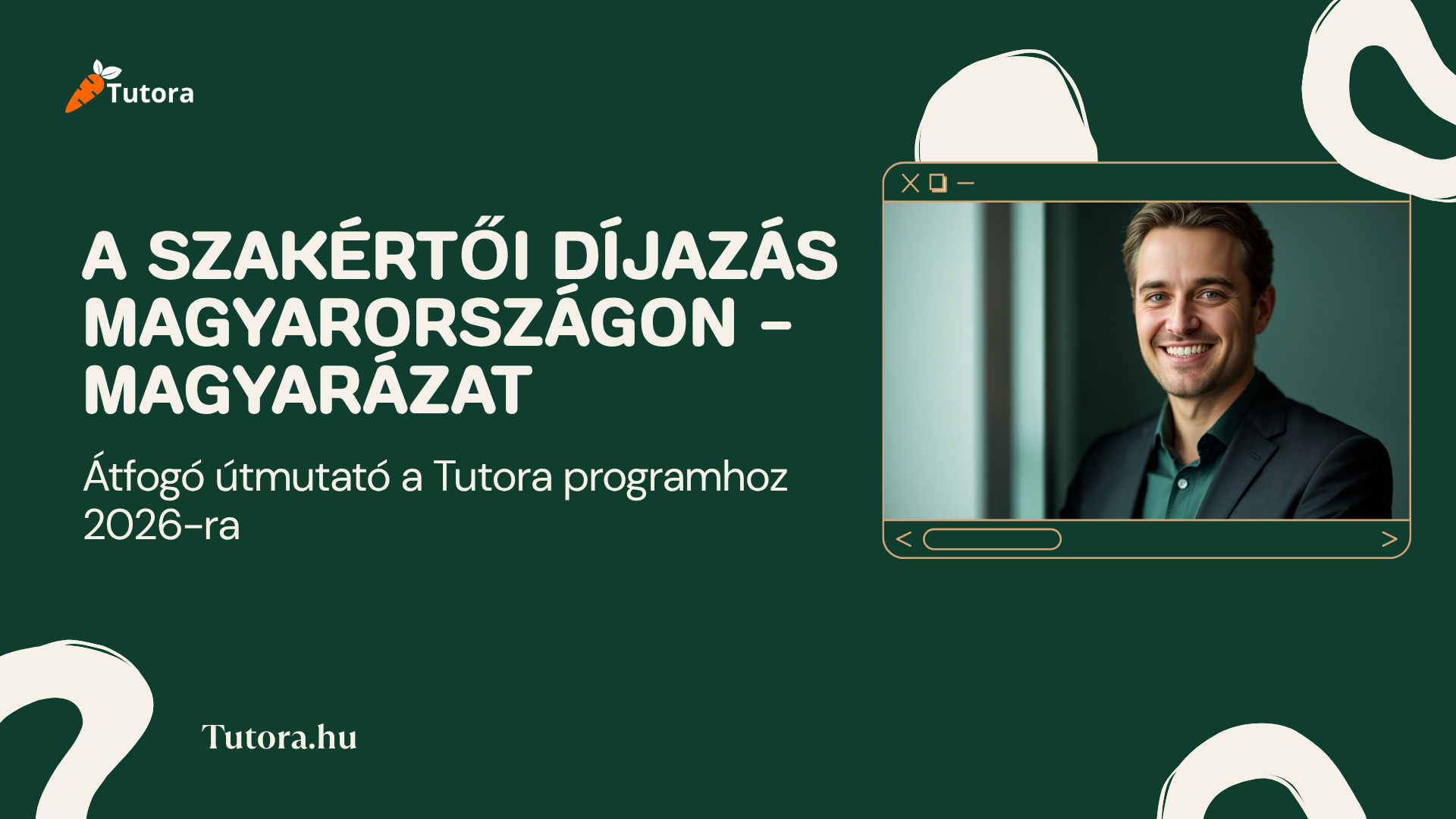 Illusztráció forinttal és órával, amely a szakértői óradíjakat mutatja be a Tutorán